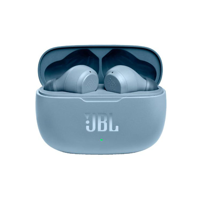 JBL Vibe 200TWS | Écouteurs 100% sans fil intra-auriculaires - Bluetooth - Son JBL Deep Bass - Microphone - Bleu-SONXPLUS Lac St-Jean