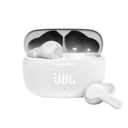 JBL Vibe 200TWS | Écouteurs 100% sans fil intra-auriculaires - Bluetooth - Son JBL Deep Bass - Microphone - Blanc-SONXPLUS Lac St-Jean