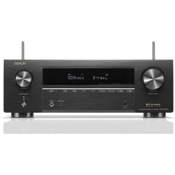 Denon AVRX1700H | 7.2 channel AV receiver - Home theater - 3D Audio - 8K - HEOS - 80 W / Channel - Black-SONXPLUS Lac St-Jean