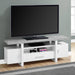 Monarch Specialties I 2725 | Meuble TV - 60" - Dessus en simili-ciment - Blanc-SONXPLUS Lac St-Jean