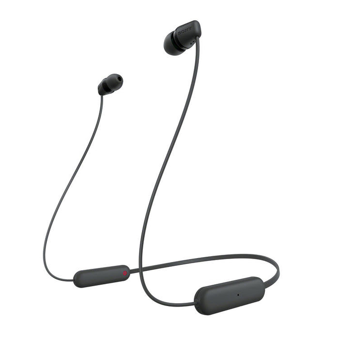 Sony WI-C100 | Écouteurs intra-auriculaires - Sans fil - Bluetooth - Autour du cou - Microphone - IPX4 - Noir-SONXPLUS Lac St-Jean