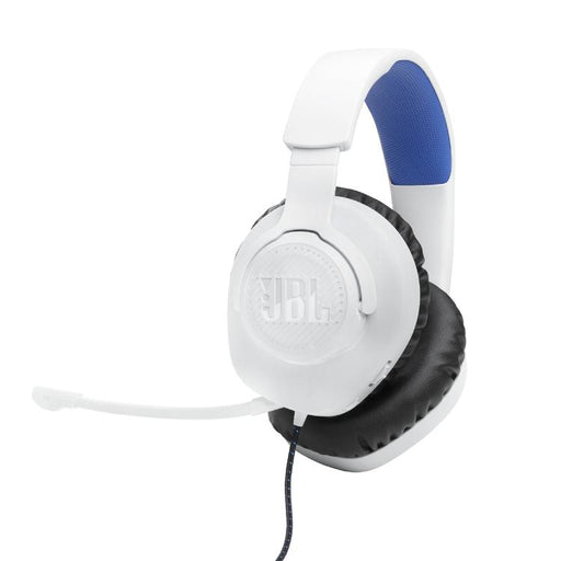 JBL Quantum 100P | Casque de jeu filaire circum-auriculaire - Pour Console Playstation - Blanc/Bleu-SONXPLUS Lac St-Jean