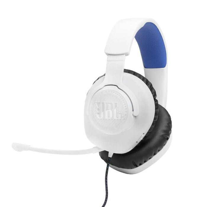 JBL Quantum 100P | Wired circumaural gaming headset - For Playstation - White/Blue-SONXPLUS Lac St-Jean