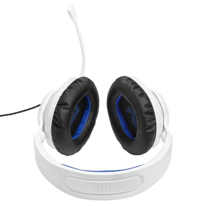 JBL Quantum 100P | Wired circumaural gaming headset - For Playstation - White/Blue-SONXPLUS Lac St-Jean