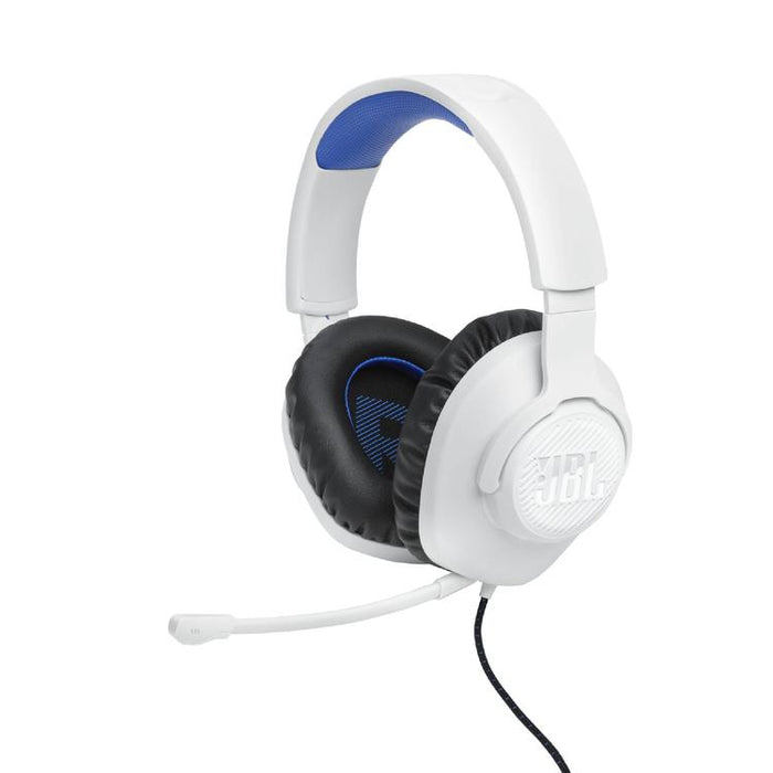 JBL Quantum 100P | Wired circumaural gaming headset - For Playstation - White/Blue-SONXPLUS Lac St-Jean