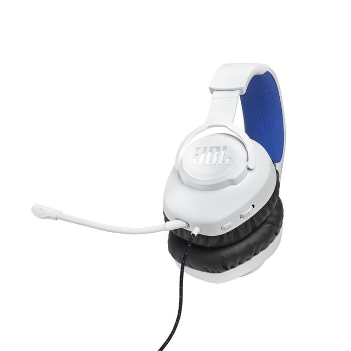 JBL Quantum 100P | Wired circumaural gaming headset - For Playstation - White/Blue-SONXPLUS Lac St-Jean