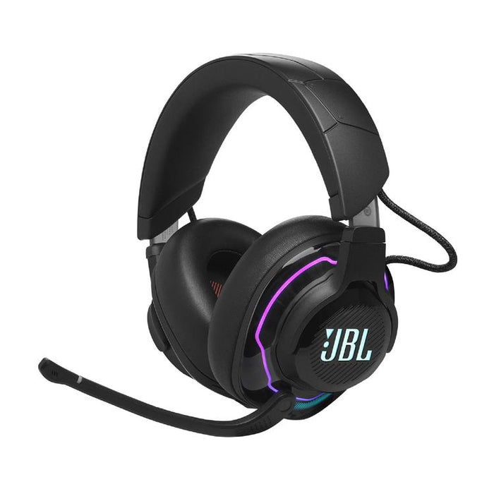 JBL Quantum 910 | Casque de jeu Pro circum-auriculaire - Sans Fil - Éclairage RGB - Réduction de bruit - Noir-SONXPLUS Lac St-Jean