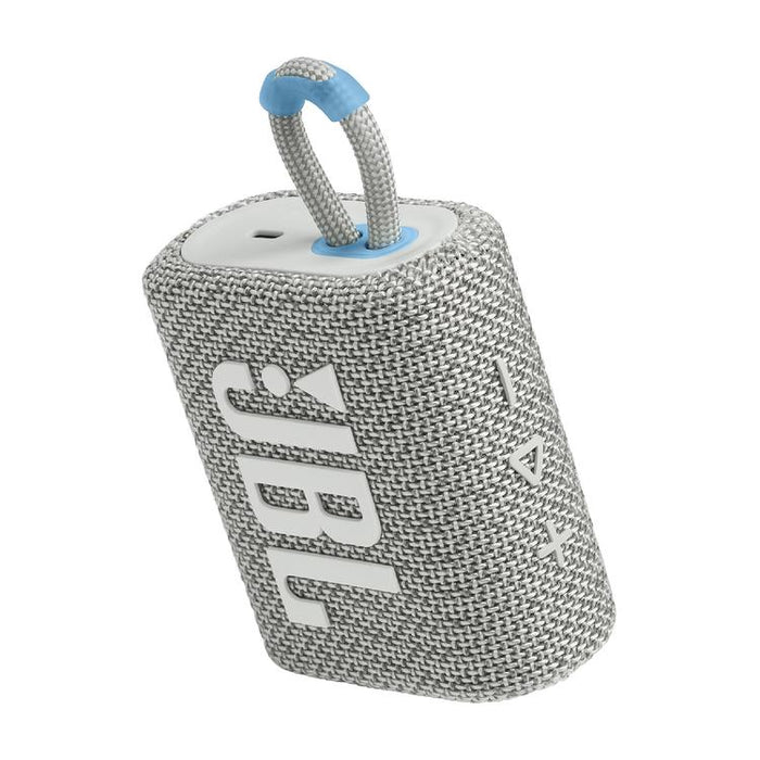 JBL Go 3 Eco | Mini Haut-parleur - Ultra-portable - Bluetooth - IP67 - Blanc-SONXPLUS Lac St-Jean