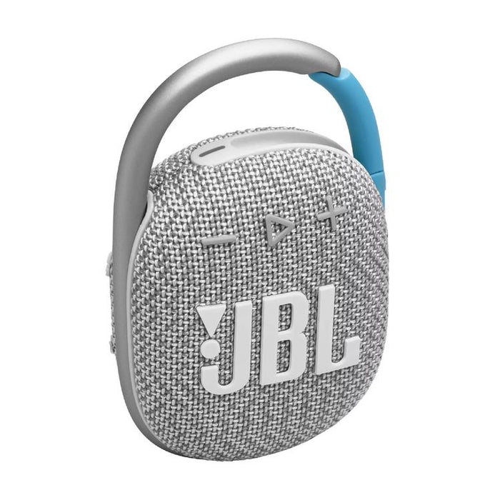 JBL Clip 4 Eco | Haut-parleur - Ultra-portable - Étanche - Bluetooth - Mousqueton intégré - Blanc-SONXPLUS Lac St-Jean