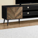 Monarch Specialties I 2781 | Meuble pour téléviseur 72'' - Base noir - Avec 2 portes simili-bois-SONXPLUS Lac St-Jean