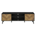 Monarch Specialties I 2781 | 72'' TV stand - Black base - With 2 faux wood doors-SONXPLUS Lac St-Jean