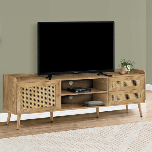 Monarch Specialties I 2723 | 72'' TV stand - With storage - Walnut-SONXPLUS Lac St-Jean