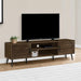 Monarch Specialties I 2717 | 72'' TV stand - Brown imitation wood - With 2 doors-SONXPLUS Lac St-Jean