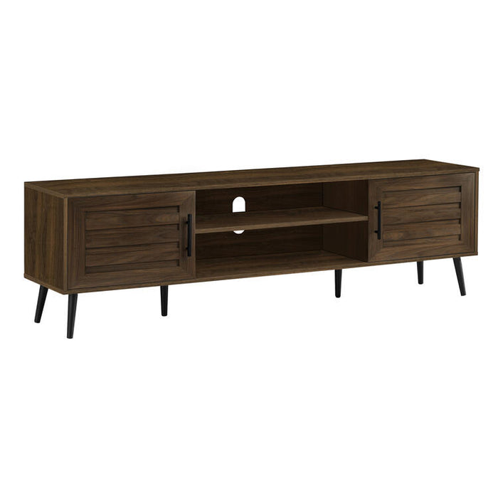 Monarch Specialties I 2717 | 72'' TV stand - Brown imitation wood - With 2 doors-SONXPLUS Lac St-Jean