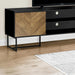 Monarch Specialties I 2752 | 72'' TV stand - Black metal base - With 2 wood-like doors-SONXPLUS Lac St-Jean