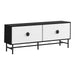 Monarch Specialties I 2732 | 60'' TV stand - Black metal base - 2 white doors-SONXPLUS Lac St-Jean