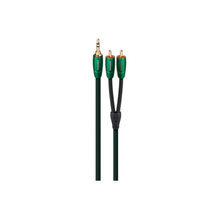 Audioquest Evergreen | Câble 3,5mm à RCA - Bouchons plaqués Or - 2 Mètres-SONXPLUS Lac St-Jean