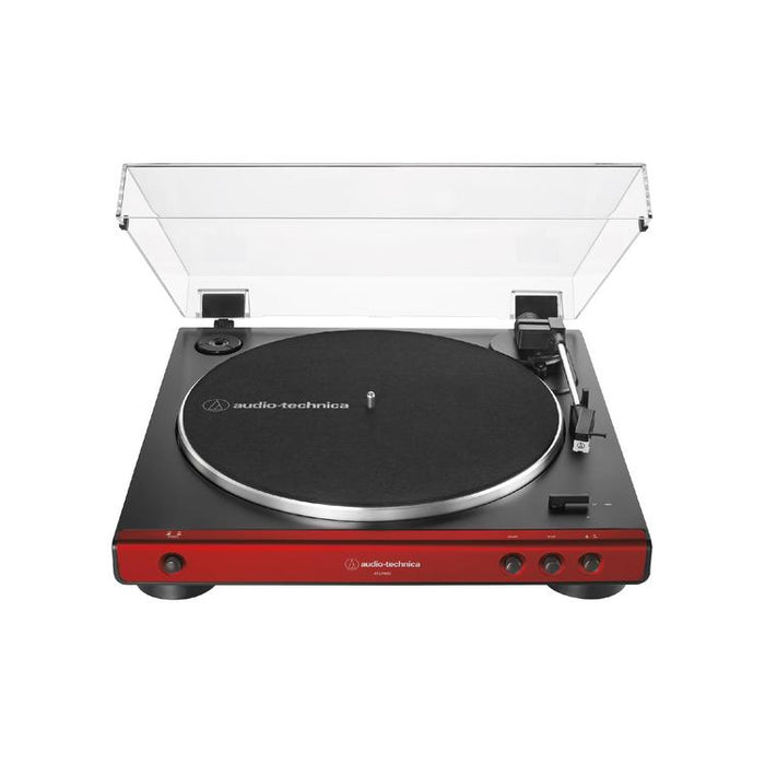 Audio-Technica AT-LP60X-RD | Stereo Turntable - Belt Drive - Fully Automatic - Rouge-SONXPLUS Lac St-Jean