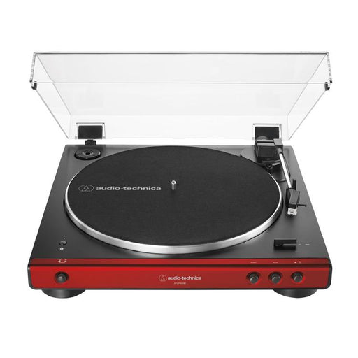 Audio-Technica AT-LP60XBT-RD | Turntable Stereo - Wireless - Bluetooth - Belt Drive - Fully Automatic - Red-SONXPLUS Lac St-Jean