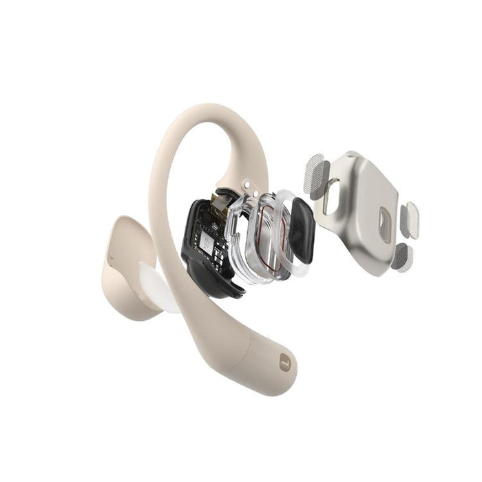 SHOKZ OpenFit | Écouteurs à oreilles ouvertes - Jusqu'à 28 heures d'écoute - Bluetooth - Beige-SONXPLUS Lac St-Jean