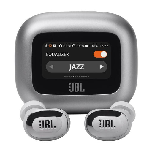 JBL Live Buds 3 | In-Ear Headphones - 1.45" LED Touch Screen - Bluetooth - Silver-SONXPLUS Lac St-Jean