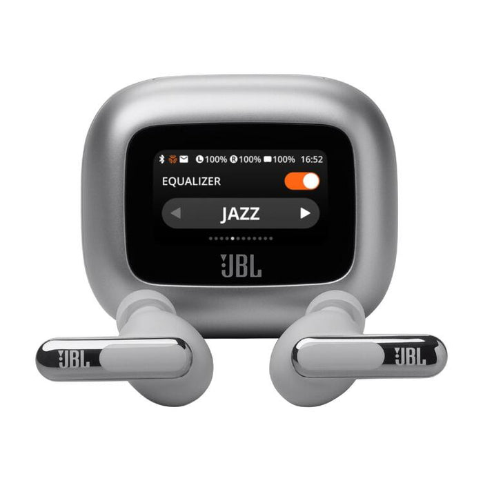 JBL Live Beam 3 | In-ear headphones - 1.45" LED touch screen - Silver-SONXPLUS Lac St-Jean