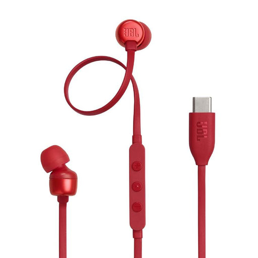 JBL Tune 310C | Écouteurs intra-auriculaires - Filaire - USB-C - Télécommande 3 boutons - Rouge-SONXPLUS Lac St-Jean