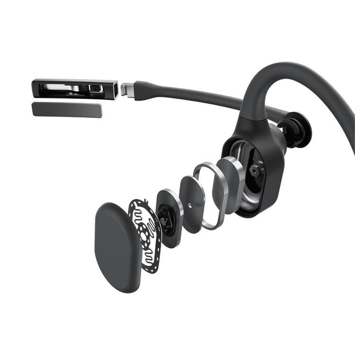 SHOKZ OpenComm2 | Écouteurs à conduction osseuse - Bluetooth - Microphone - Noir-SONXPLUS Lac St-Jean