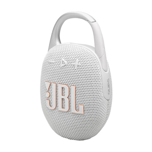 JBL Clip 5 | Haut-parleur à mousqueton portable - Bluetooth - IP67 - Blanc-SONXPLUS Lac St-Jean