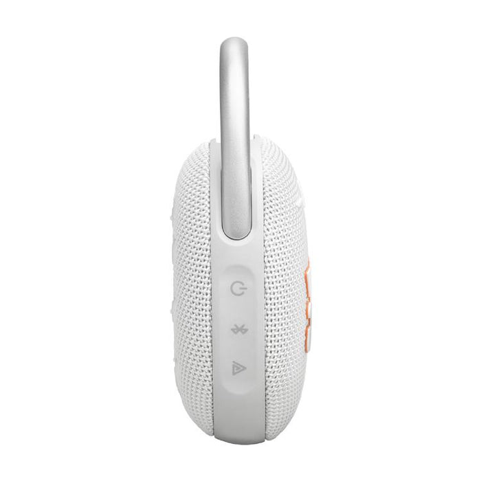 JBL Clip 5 | Haut-parleur à mousqueton portable - Bluetooth - IP67 - Blanc-SONXPLUS Lac St-Jean