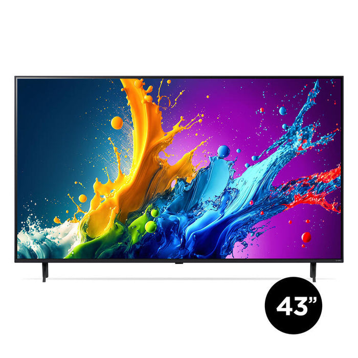 LG 43QNED80TUC | Téléviseur 43" QNED 4K - UHD 4K - Série QNED80 - 60Hz - Processeur IA a5 4K Gen7 - Noir-SONXPLUS Lac St-Jean