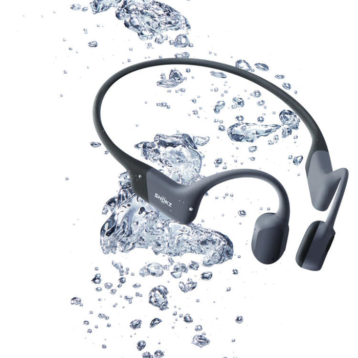 SHOKZ OpenSwim Pro | Écouteurs à conduction osseuse - Pour Natation - Bluetooth - IP68 - 9 Heures d'autonomie - Gris-SONXPLUS Lac St-Jean