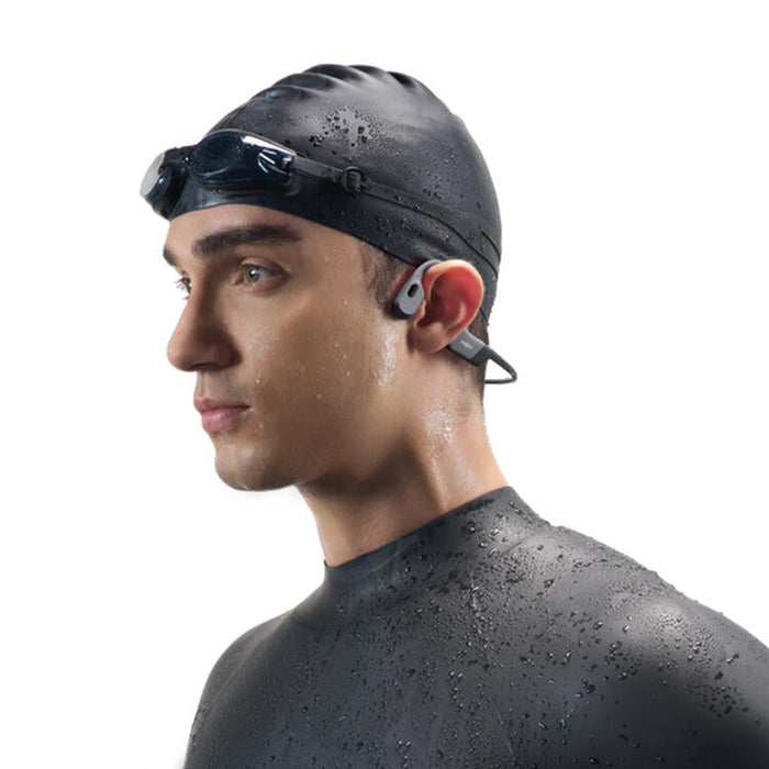 SHOKZ OpenSwim Pro | Bone Conduction Earphones - For Swimming - Bluetooth - IP68 - 9 Hours autonomy - Grey-SONXPLUS Lac St-Jean