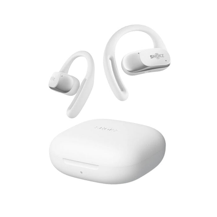 SHOKZ OpenFit Air | Écouteurs conduction osseuse - Jusqu'à 28 heures d'écoute - Bluetooth - Blanc-SONXPLUS Lac St-Jean