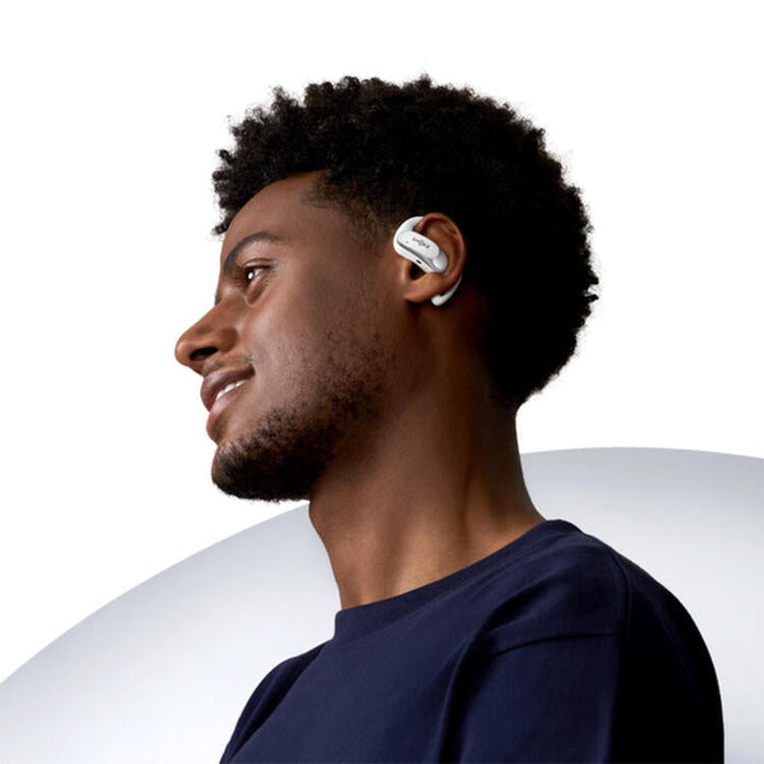 SHOKZ OpenFit Air | Écouteurs conduction osseuse - Jusqu'à 28 heures d'écoute - Bluetooth - Blanc-SONXPLUS Lac St-Jean