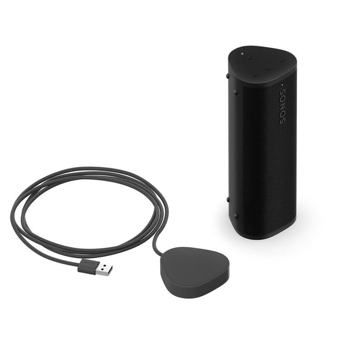 Sonos | Ensemble de Recharge Roam - 1 Haut-parleur Roam 2 portatif - 1 Chargeur Roam - Noir-SONXPLUS Lac St-Jean