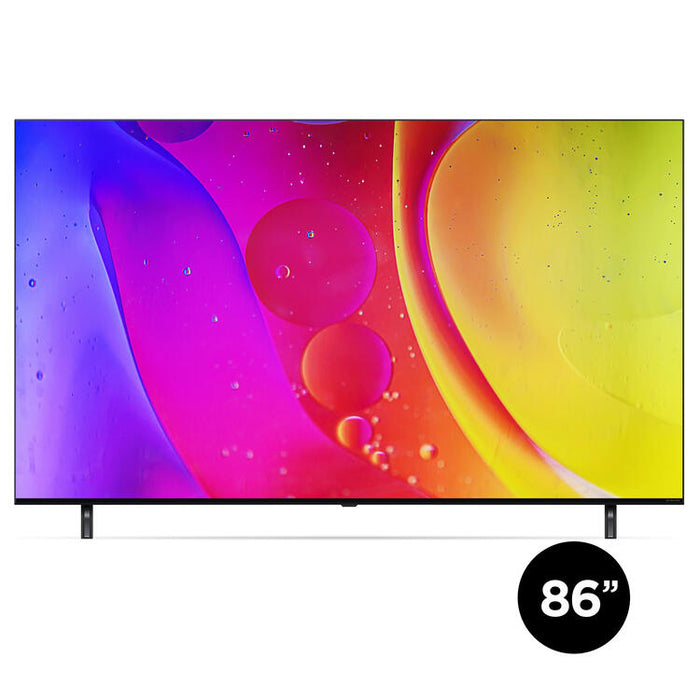 LG 86NANO80AUA | 86" Television LED 4K - UHD - NANO80A Series - 60Hz - Processor IA a7 4K Gen8 - Black-SONXPLUS Lac St-Jean