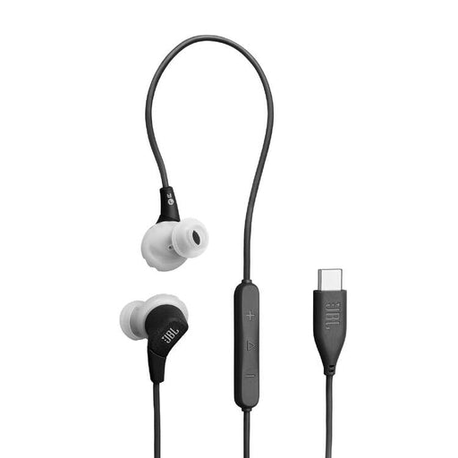 JBL Endurance Run 3C | In-Ear Headphones - USB-C - Sport - Wired - IP65 - Black/Grey-SONXPLUS Lac St-Jean