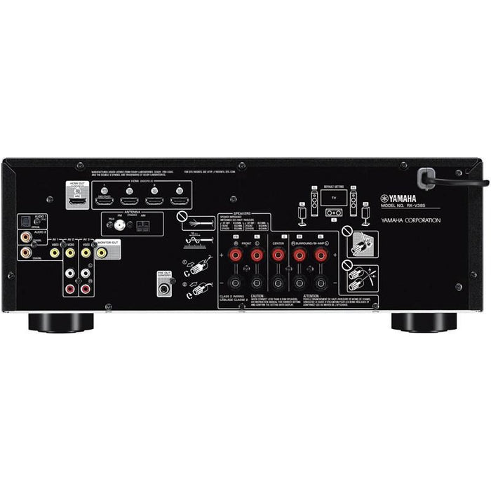 Yamaha RXV385B | Récepteur AV cinéma maison 5.1 Canaux - Bluetooth - 4K - 70W - HDMI - YPAO - Noir-SONXPLUS Lac St-Jean