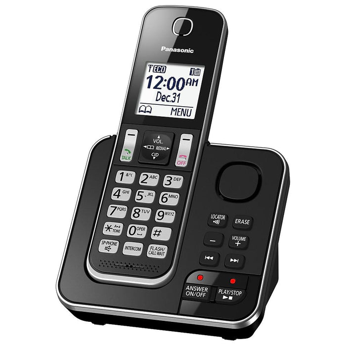 Panasonic KX-TGD392B | Téléphone sans fil - 2 combinés - Répondeur - Noir-SONXPLUS Lac St-Jean