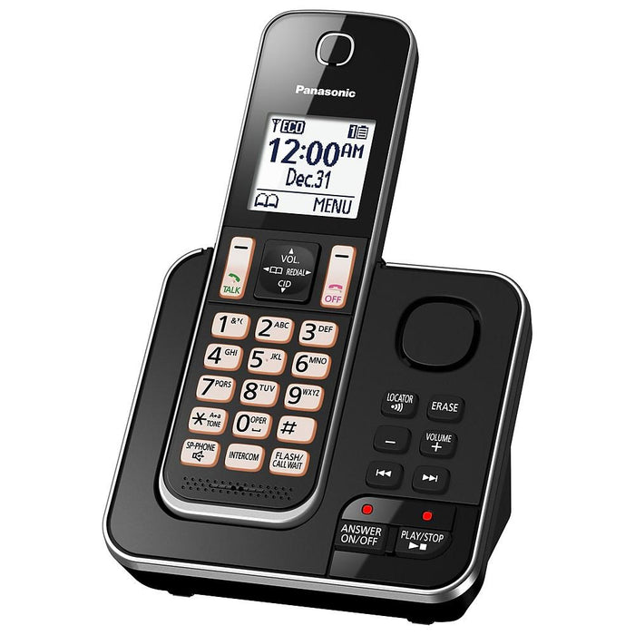 Panasonic KX-TGD392B | Téléphone sans fil - 2 combinés - Répondeur - Noir-SONXPLUS Lac St-Jean