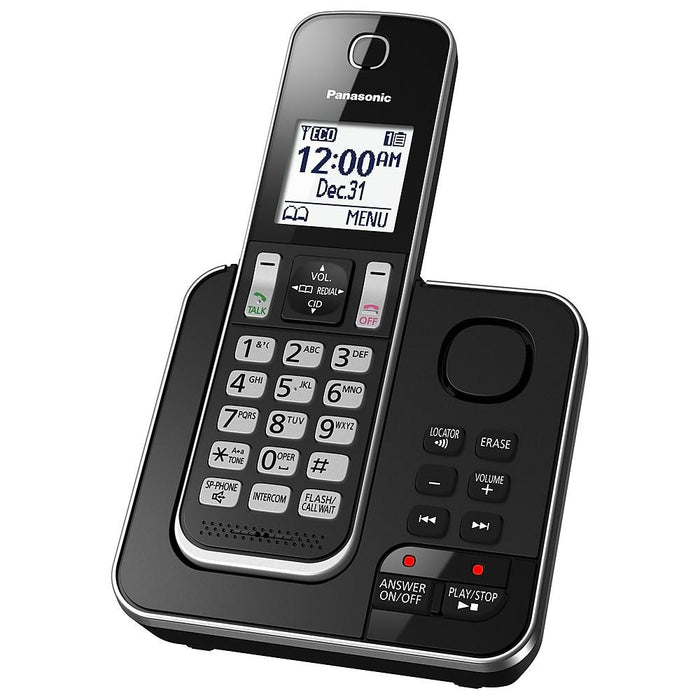 Panasonic KX-TGD392B | Cordless phone - 2 handsets - Answering machine - Black-SONXPLUS Lac St-Jean