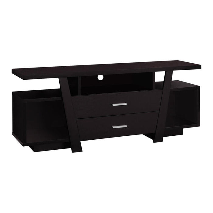 Monarch Specialties I2720 | TV Stand - 60" - 2 Storage Drawers - Espresso-SONXPLUS Lac St-Jean