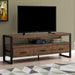 Monarch Specialties I2820 | TV stand - 60" - 3 Drawers - Dark brown-SONXPLUS Lac St-Jean