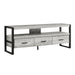 Monarch Specialties I2821 | TV Stand - 60" - 3 Drawers - Grey-SONXPLUS Lac St-Jean