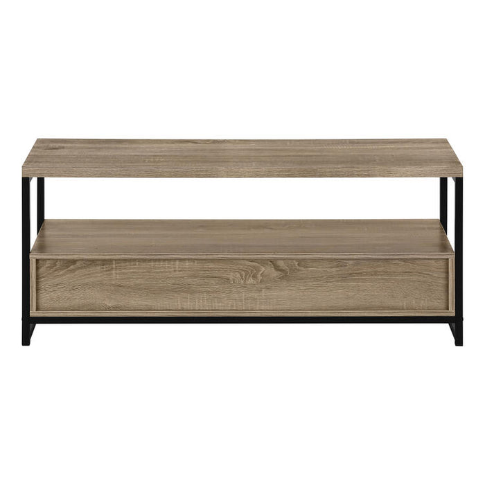 Monarch Specialties I2872 | TV stand - 48" - 2 Storage drawers - Dark taupe-SONXPLUS Lac St-Jean