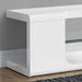 Monarch Specialties I3535 | TV stand - 60" - 1 glass shelf - White-SONXPLUS Lac St-Jean