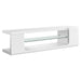 Monarch Specialties I3535 | TV stand - 60" - 1 glass shelf - White-SONXPLUS Lac St-Jean