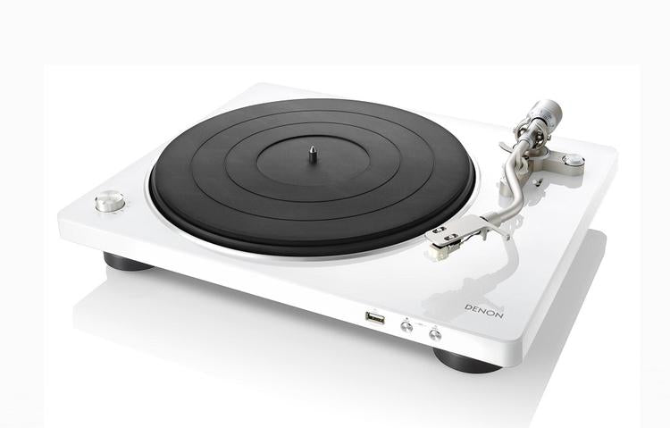 Denon DP-450USB | Hi-Fi turntable - USB port - "S" shaped tone arm - White-SONXPLUS Lac St-Jean