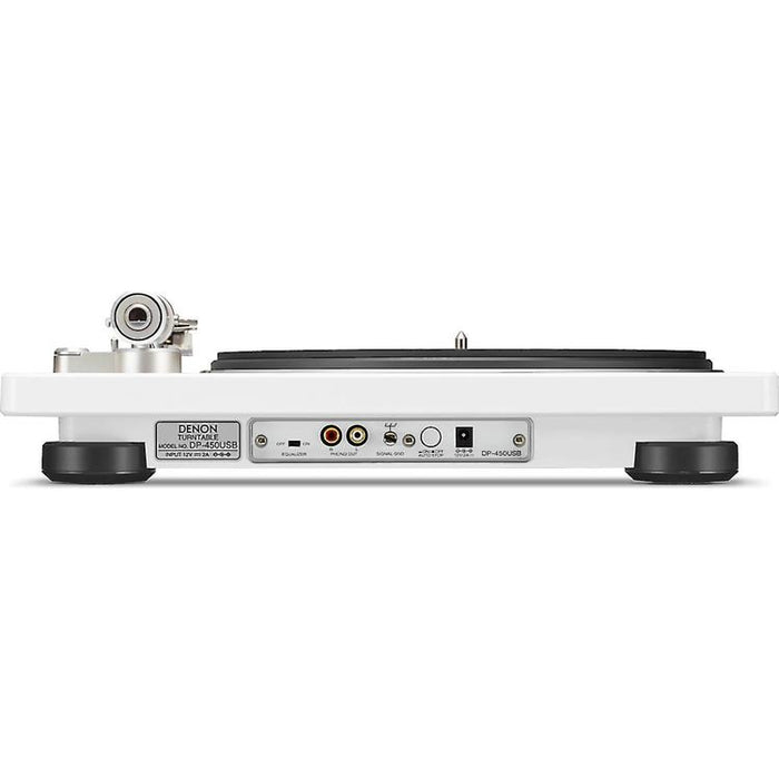 Denon DP-450USB | Hi-Fi turntable - USB port - "S" shaped tone arm - White-SONXPLUS Lac St-Jean